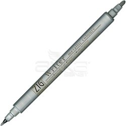Zig - Zig Writer Metallic Colours Çift Uçlu Marker Kalem 102 Silver