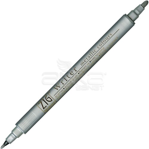 Zig Writer Metallic Colours Çift Uçlu Marker Kalem 102 Silver - 102 Silver